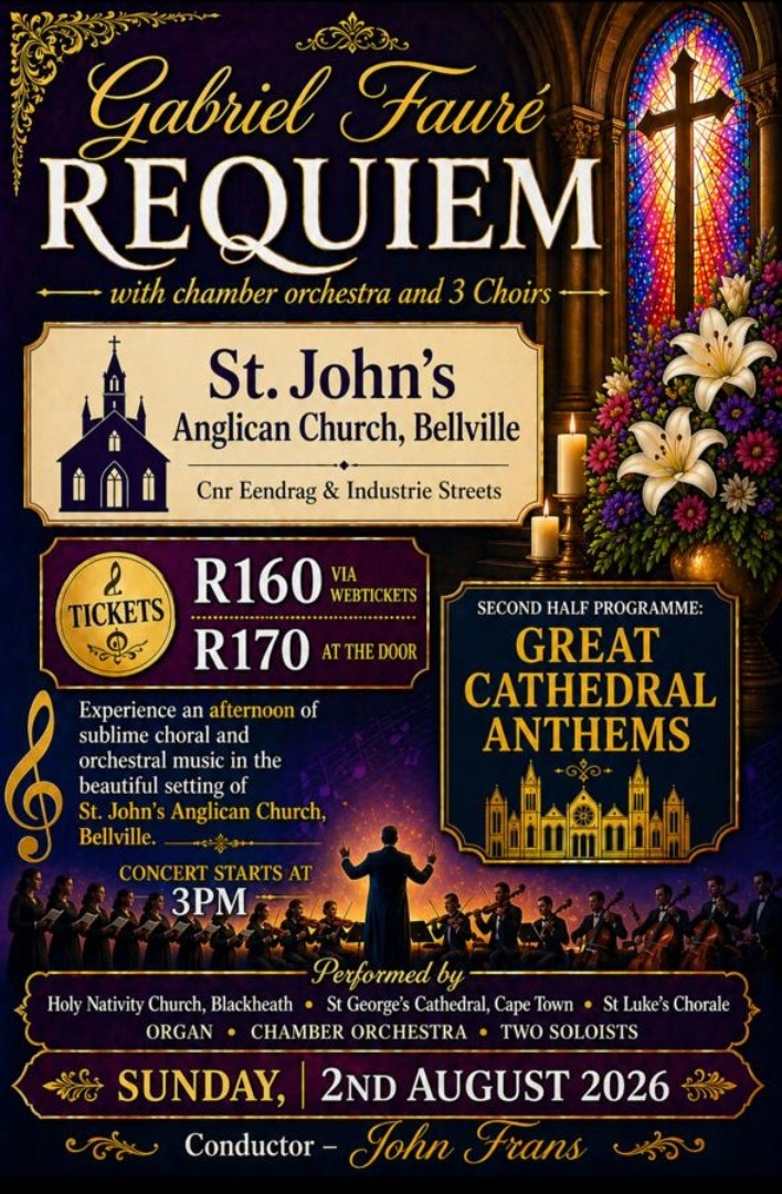 Original Fauré Requiem concert poster for 2 August 2026