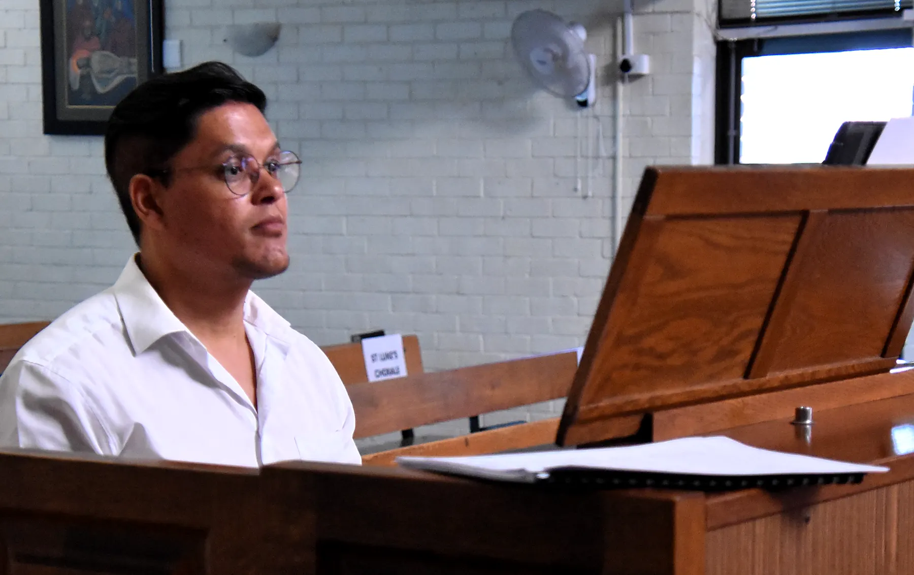 St. Luke’s Chorale 2024 concert preparation photograph