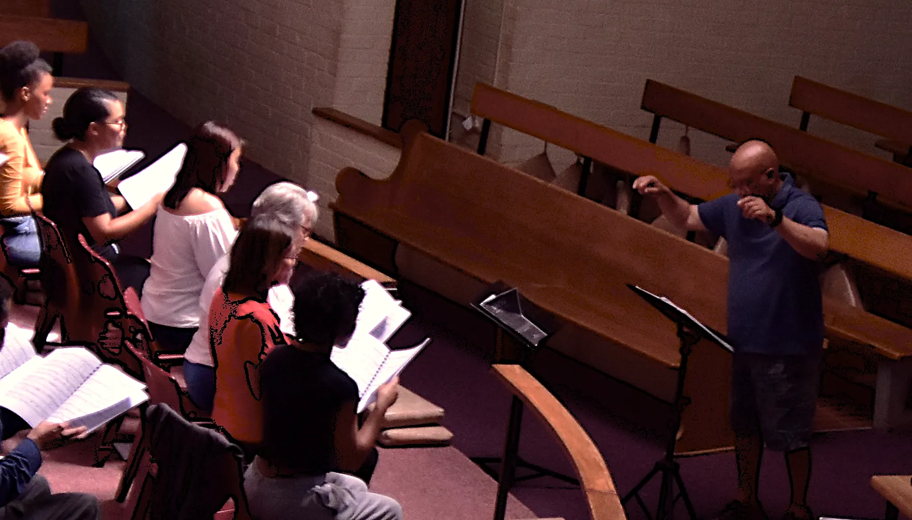 St. Luke’s Chorale 2024 concert preparation photograph