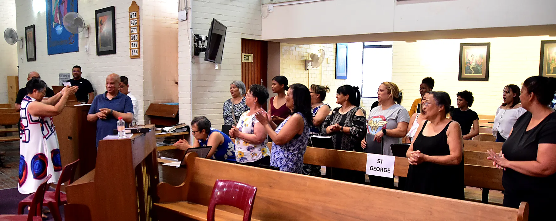 St. Luke’s Chorale 2024 concert preparation photograph