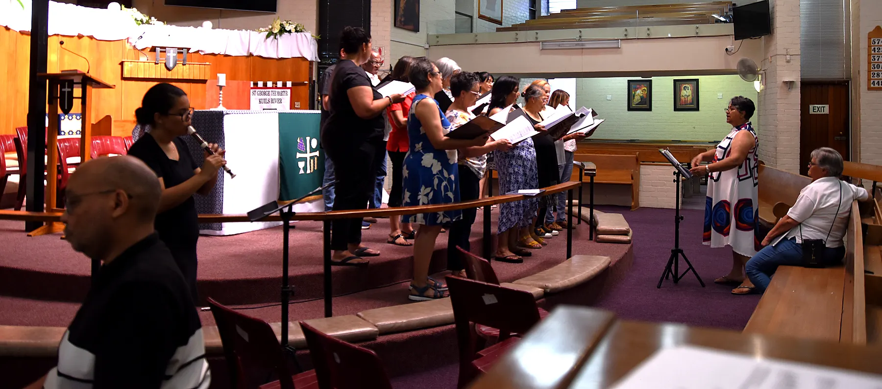 St. Luke’s Chorale 2024 concert preparation photograph