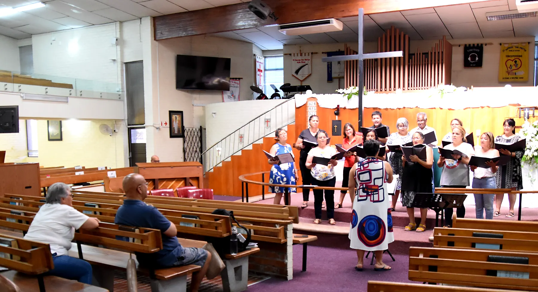 St. Luke’s Chorale 2024 concert preparation photograph